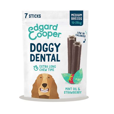 Edgard & Cooper Barritas Dentales Menta y Fresa para perros medianos
